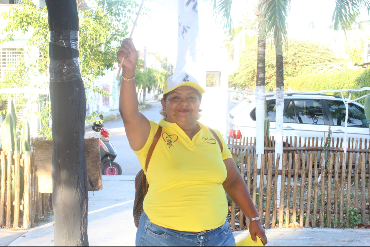 La ahora excandidata llamó a votar por Movimiento Ciudadano en Tulum La ahora excandidata llamó a votar por Movimiento Ciudadano en Tulum