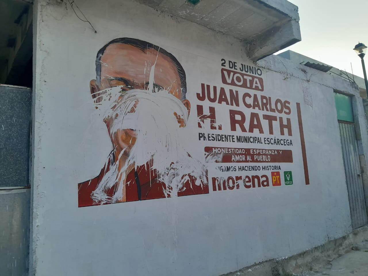 Borraron publicidad del candidato a la Alcaldía Borraron publicidad del candidato a la Alcaldía