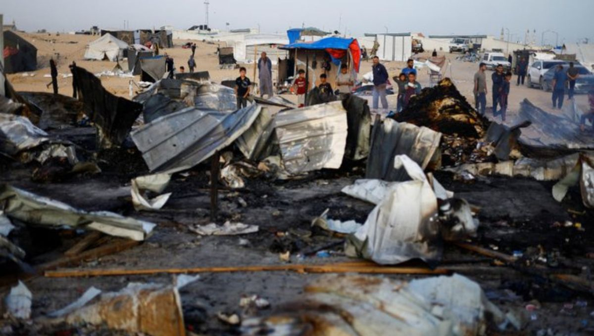 Israel asegura que el incendio en Rafah, fue porque se alcanzó un arsenal de Hamás Israel asegura que el incendio en Rafah, fue porque se alcanzó un arsenal de Hamás