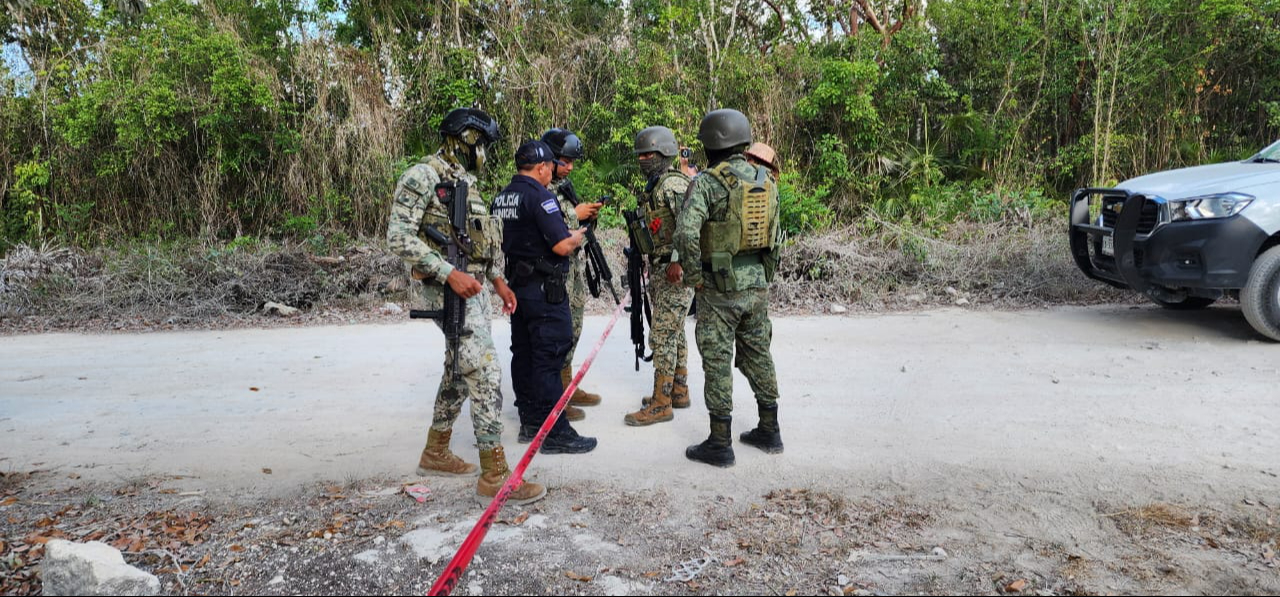 Agentes de seguridad acordonaron la zona en Cozumel Agentes de seguridad acordonaron la zona en Cozumel
