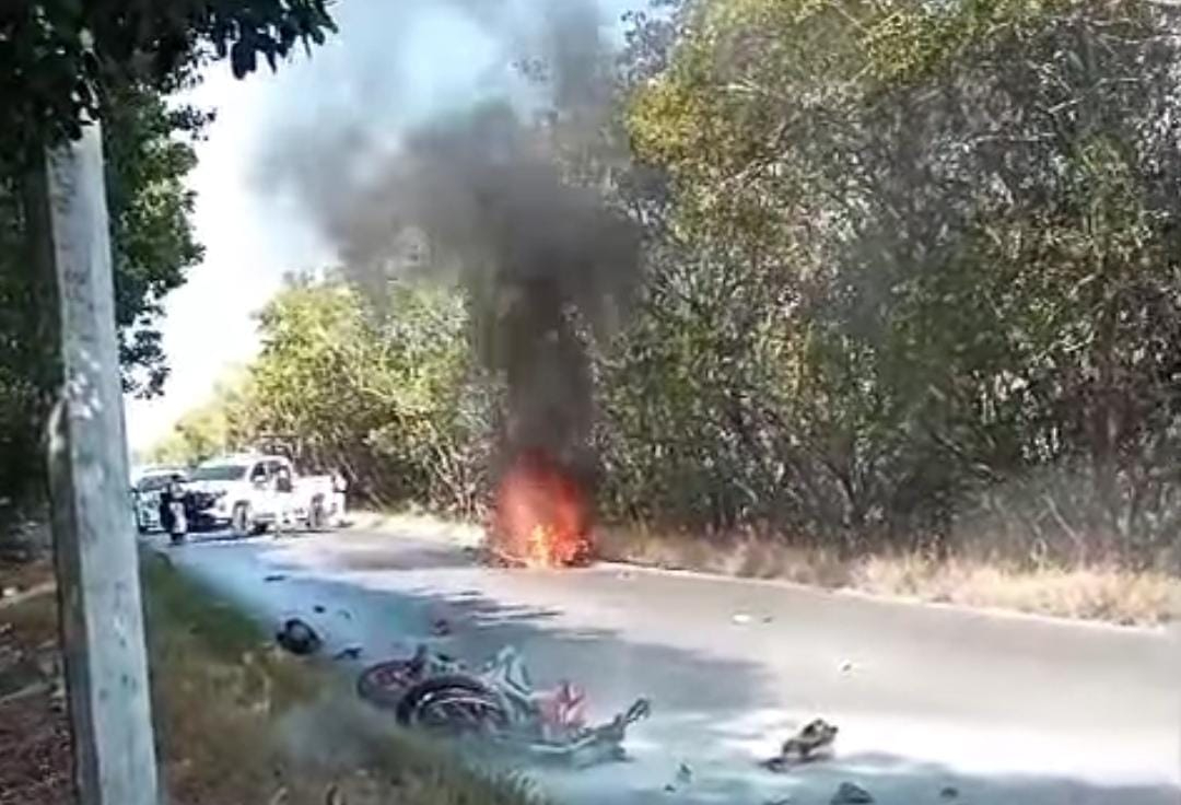 Así terminaron las motocicletas en Progreso Así terminaron las motocicletas en Progreso
