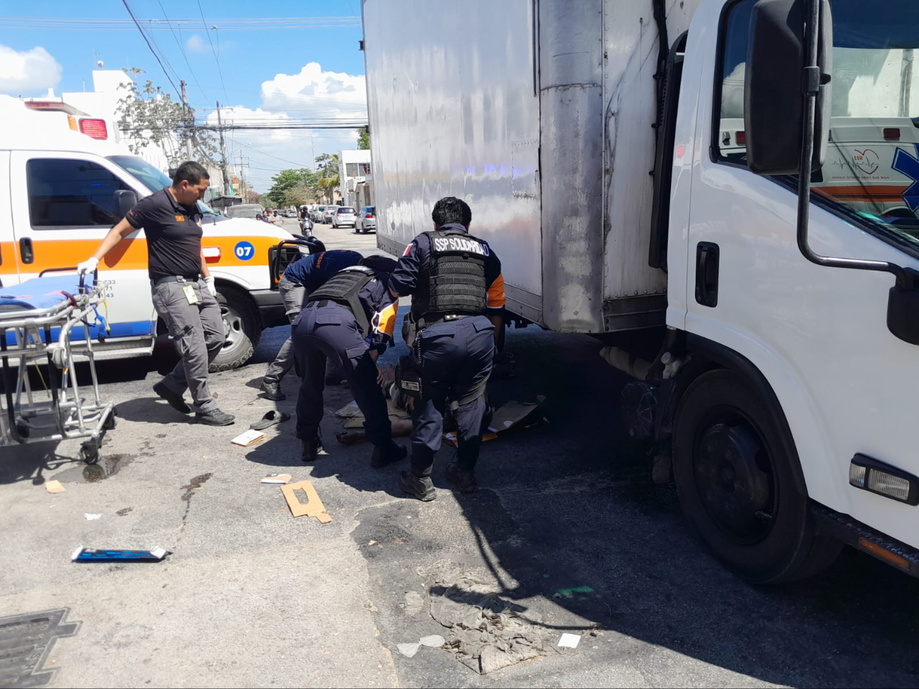 El motociclista presentó posibles fracturas El motociclista presentó posibles fracturas