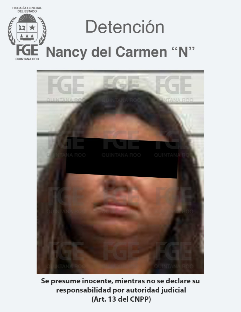 La mujer fue detenida en la Multiplaza Arco Norte de Cancún La mujer fue detenida en la Multiplaza Arco Norte de Cancún