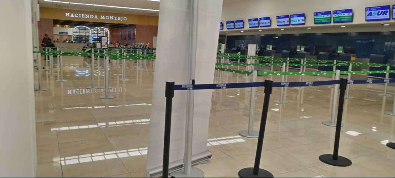 El arranque de vuelos en el aeropuerto de Mérida ha sido lento El arranque de vuelos en el aeropuerto de Mérida ha sido lento