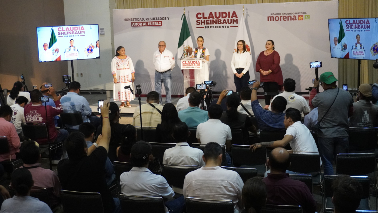 La candidata morenista refrendo sus propuestas para el bienestar de Campeche La candidata morenista refrendo sus propuestas para el bienestar de Campeche