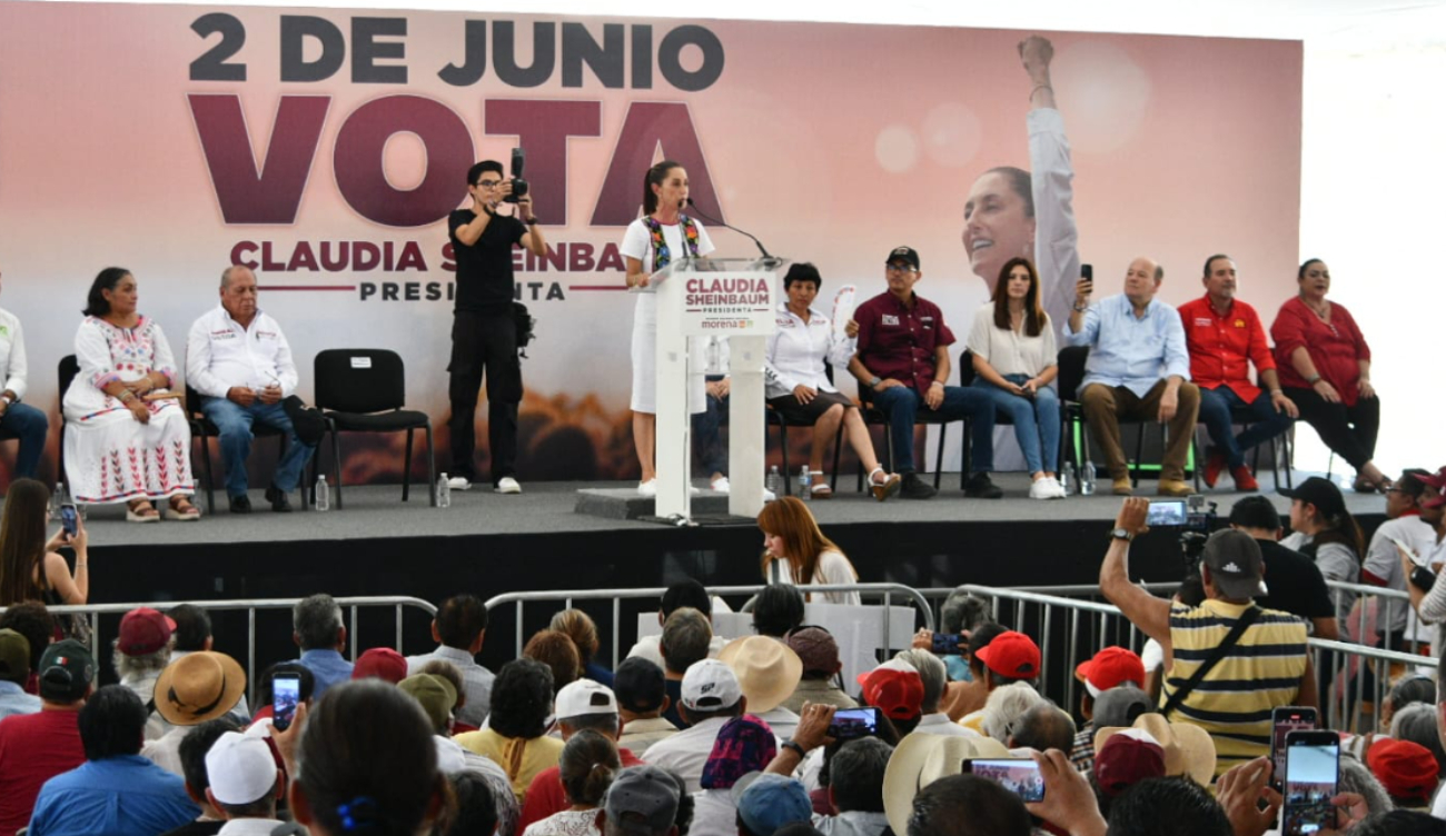 Claudia Sheinbaum desde Campeche; sigue su mensaje en vivo