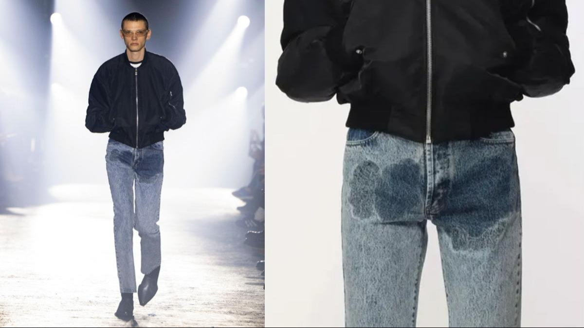 Pantalones manchados de orina se venden con éxito en Europa Pantalones manchados de orina se venden con éxito en Europa