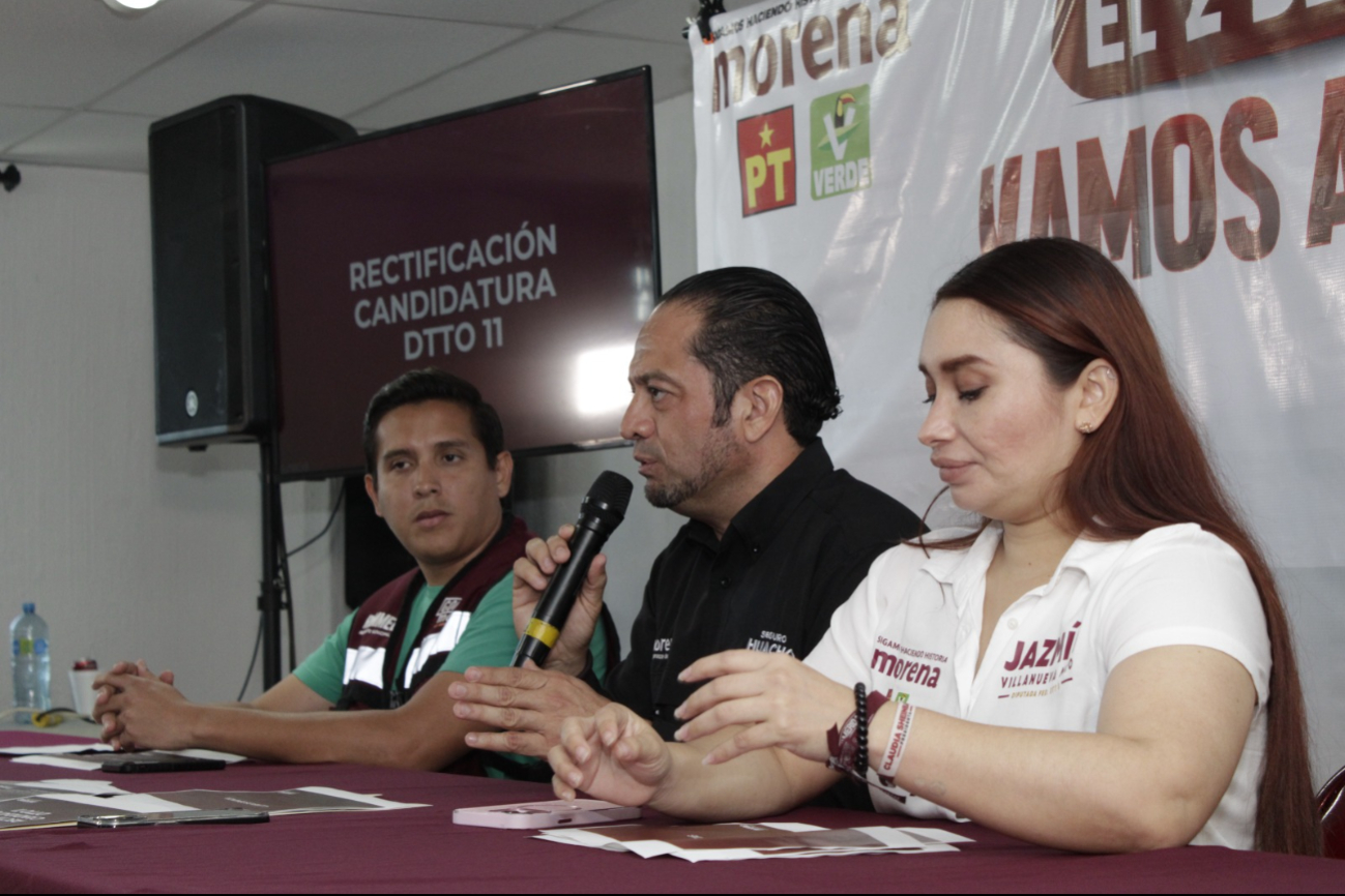 La conferencia de prensa estuvo acompañada del secretario general en funciones de Presidente Estatal de Morena. La conferencia de prensa estuvo acompañada del secretario general en funciones de Presidente Estatal de Morena.
