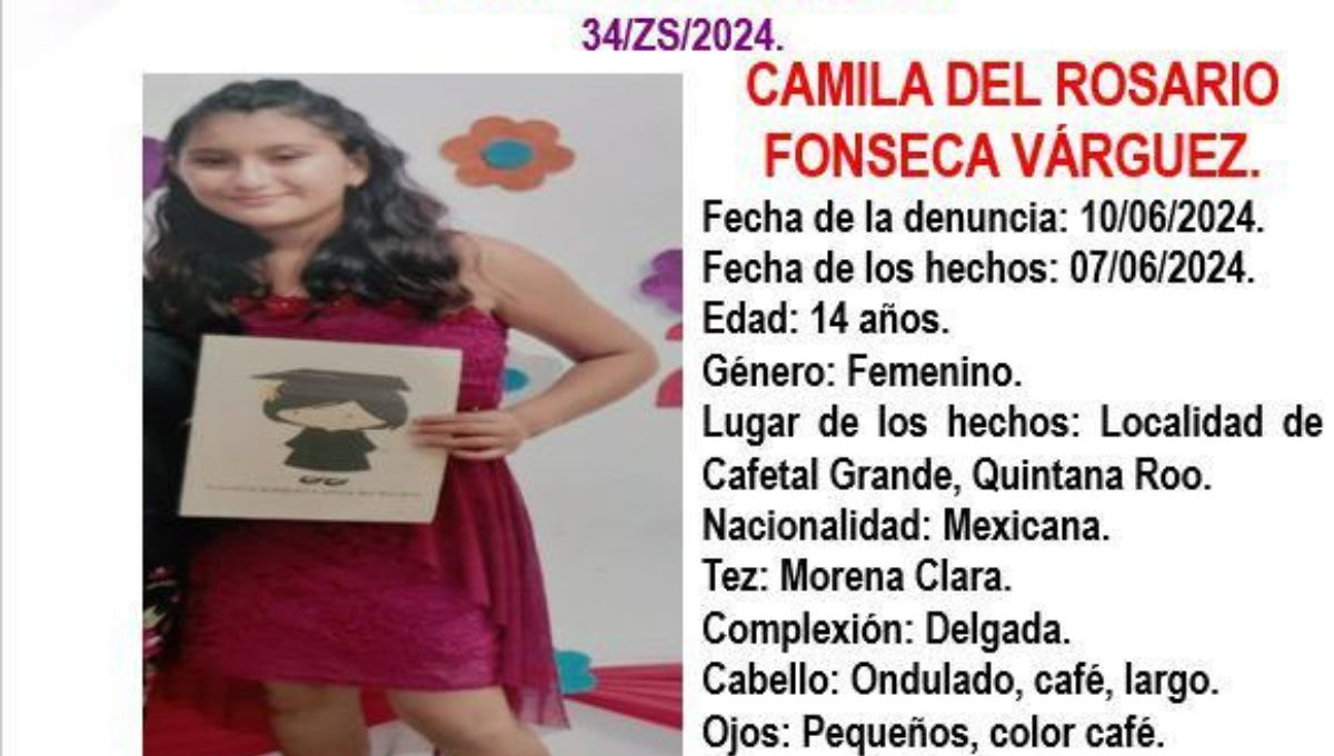 La menor de edad no regresó a su domicilio el viernes 7 de junio