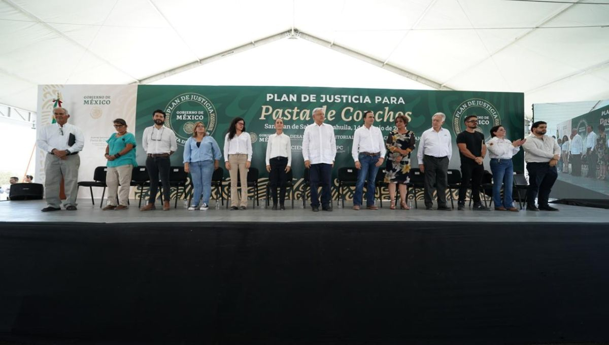 El presidente Andrés Manuel López OIbrador encabezó el Plan de Justicia para Pasta de Conchos El presidente Andrés Manuel López OIbrador encabezó el Plan de Justicia para Pasta de Conchos
