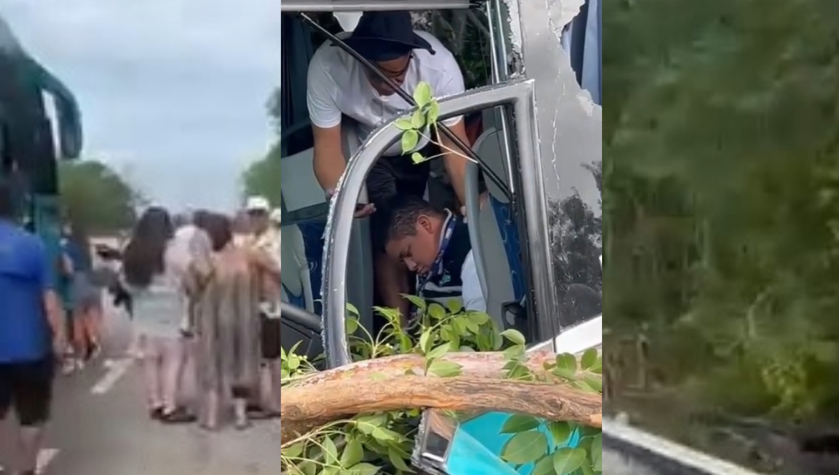 Se registra  aparatoso accidente rumbo a Chichén Itzá: VIDEO