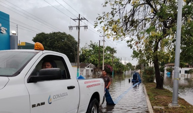 La Conagua también se encuentra trabajando en las inundaciones La Conagua también se encuentra trabajando en las inundaciones