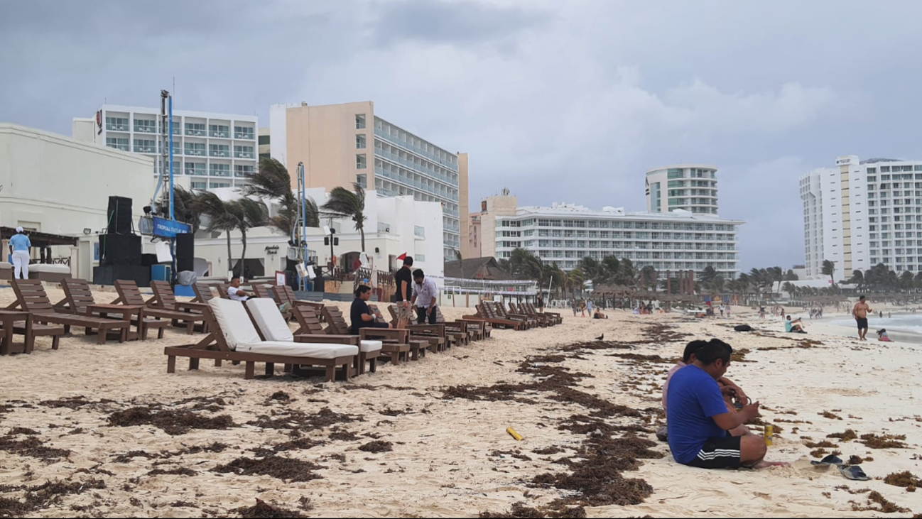 El cielo nublado permanece en Cancún El cielo nublado permanece en Cancún
