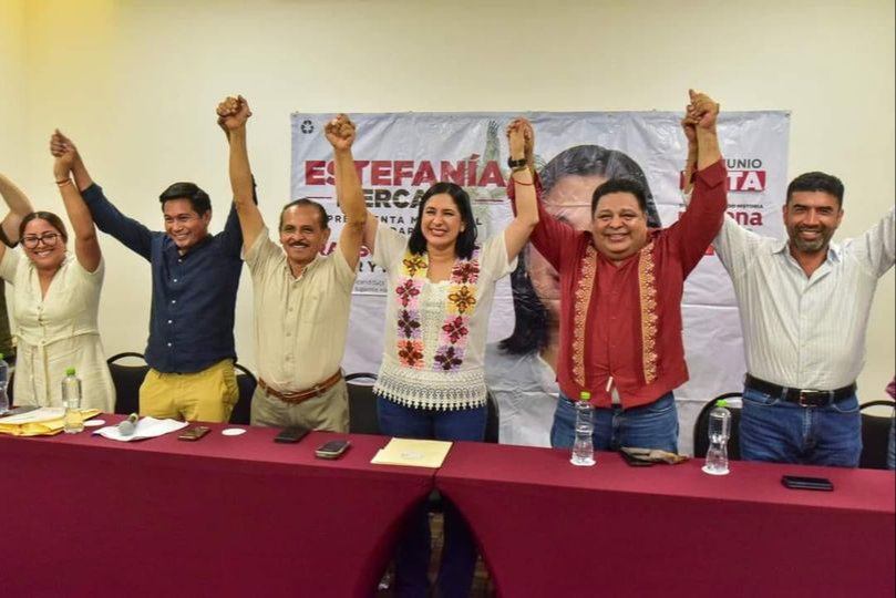 Orlando Muñoz, Uri Carmona y José Agustín Aguilar dentro de la planilla de Solidaridad