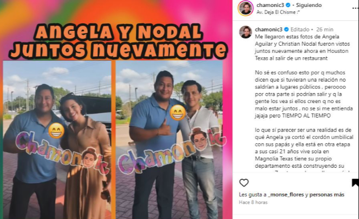 Christian Nodal y Ángela Aguilar, de nuevo juntos Christian Nodal y Ángela Aguilar, de nuevo juntos