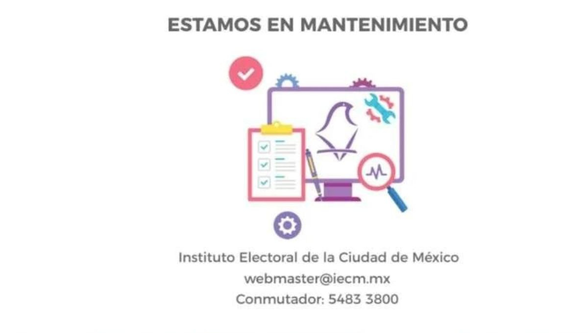 La página del IECM quedó deshabilitada al presentar un fallo del que no se ha dado una explicación oficial