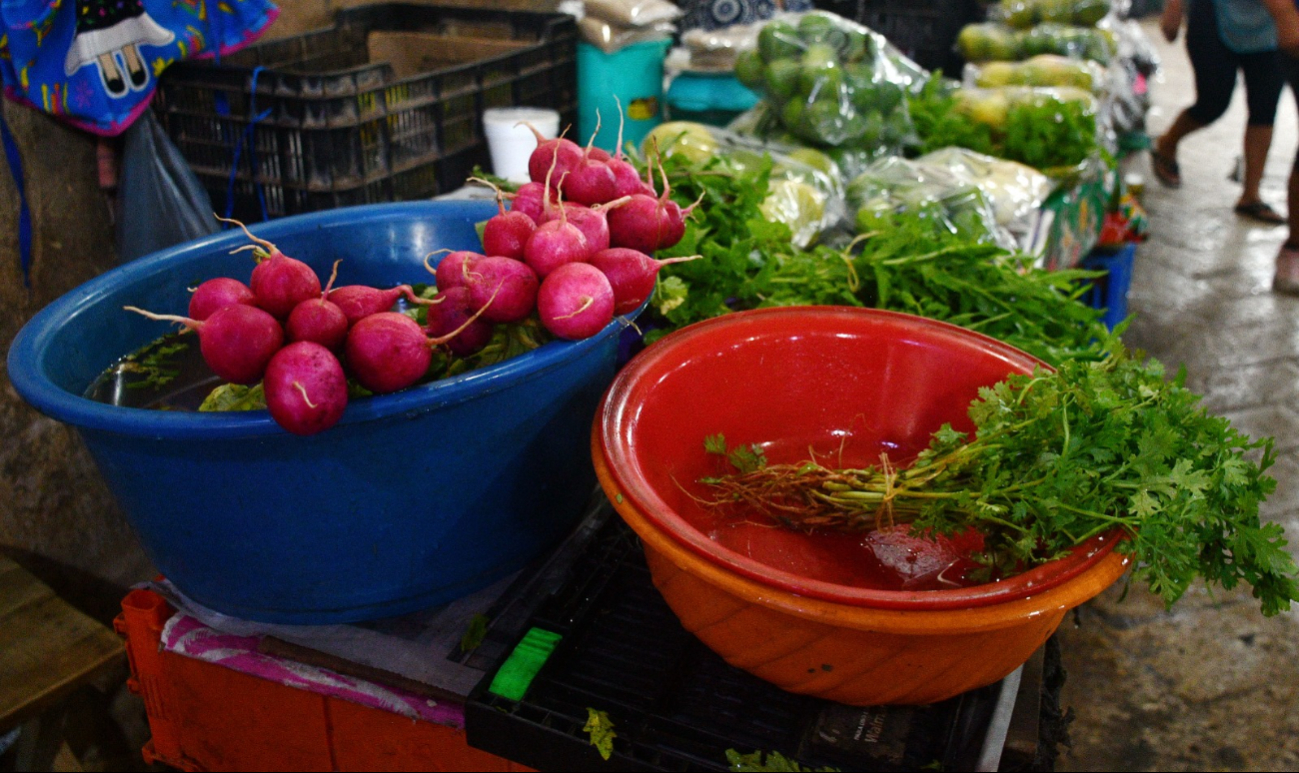 La bolsa de cilantro se vende en 10 pesos