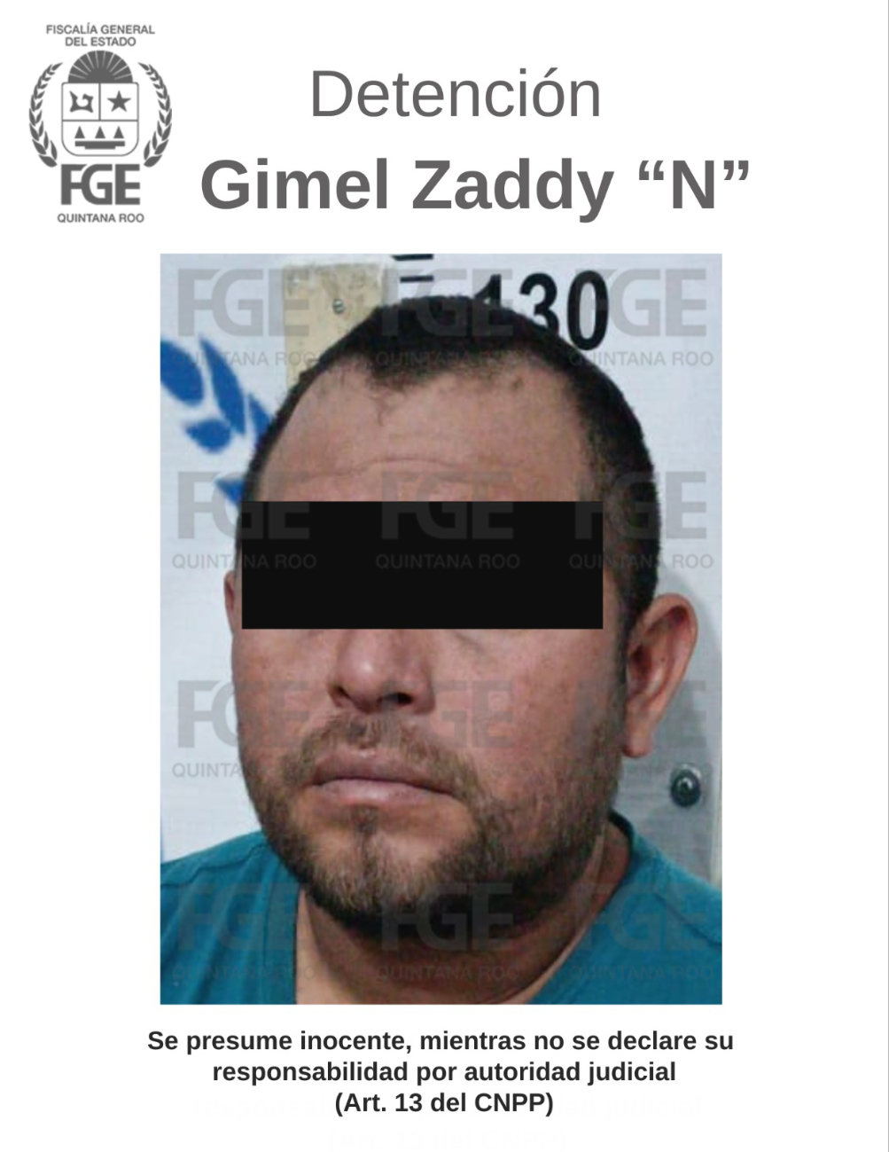 El hombre quedó a disposición de la FGE El hombre quedó a disposición de la FGE
