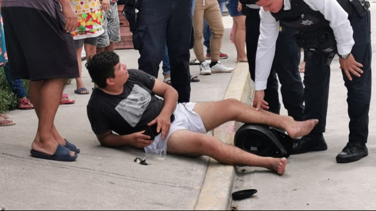 El joven motociclista terminó con fractura en el tobillo El joven motociclista terminó con fractura en el tobillo