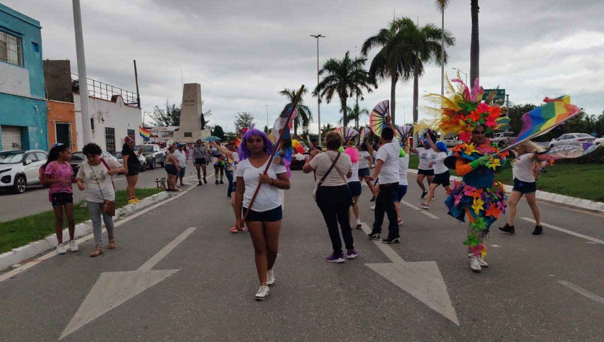 La lluvia no frenó la participación en la Marcha LGBT de Campeche