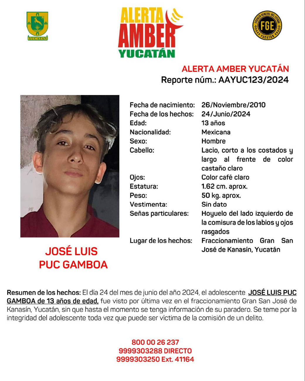 El joven tiene cabello lacio, corto a los costados y largo al frente, de color castaño El joven tiene cabello lacio, corto a los costados y largo al frente, de color castaño