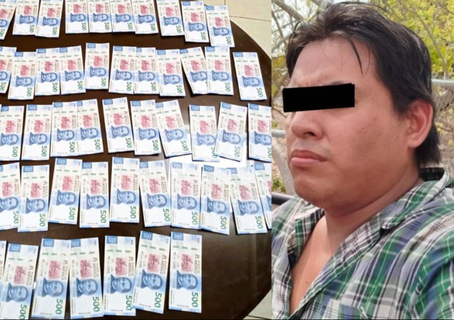De acuerdo con el peritaje de la FGR lugar a los imputados les aseguraron 262 billetes de la denominación de 500 pesos De acuerdo con el peritaje de la FGR lugar a los imputados les aseguraron 262 billetes de la denominación de 500 pesos