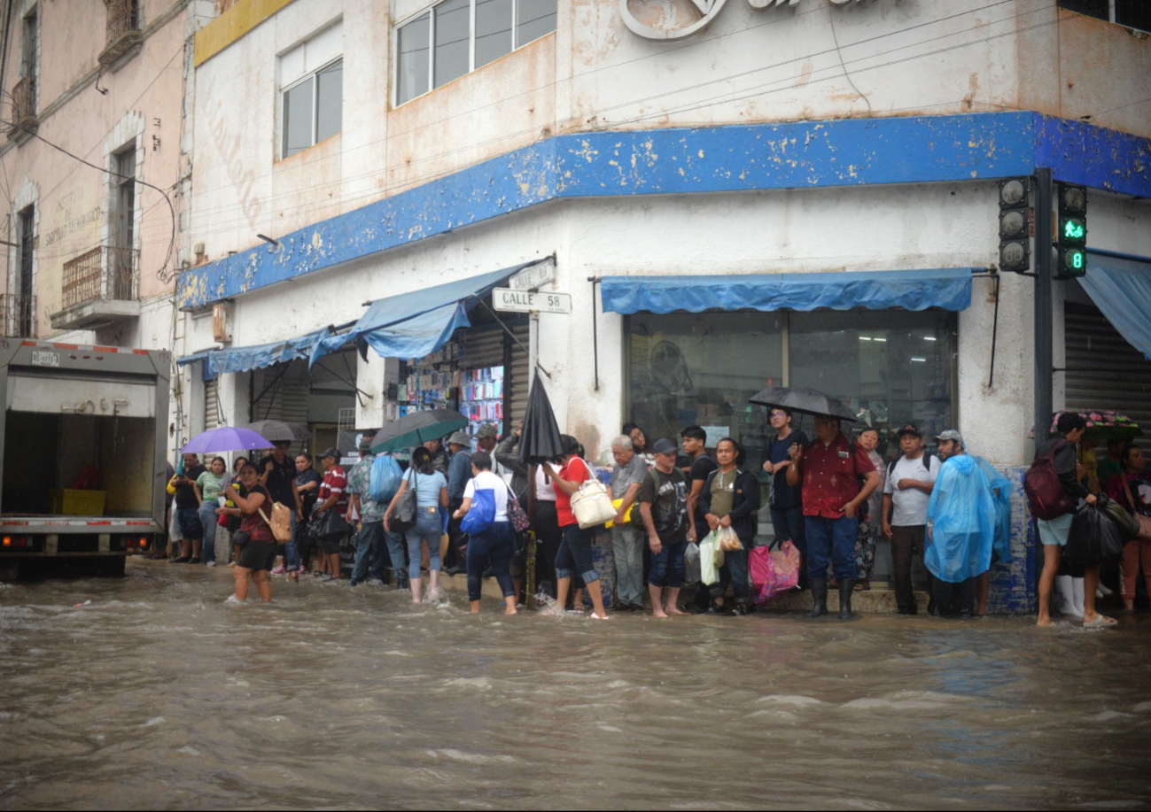El Centro de Mérida es el más afectado por las lluvias El Centro de Mérida es el más afectado por las lluvias
