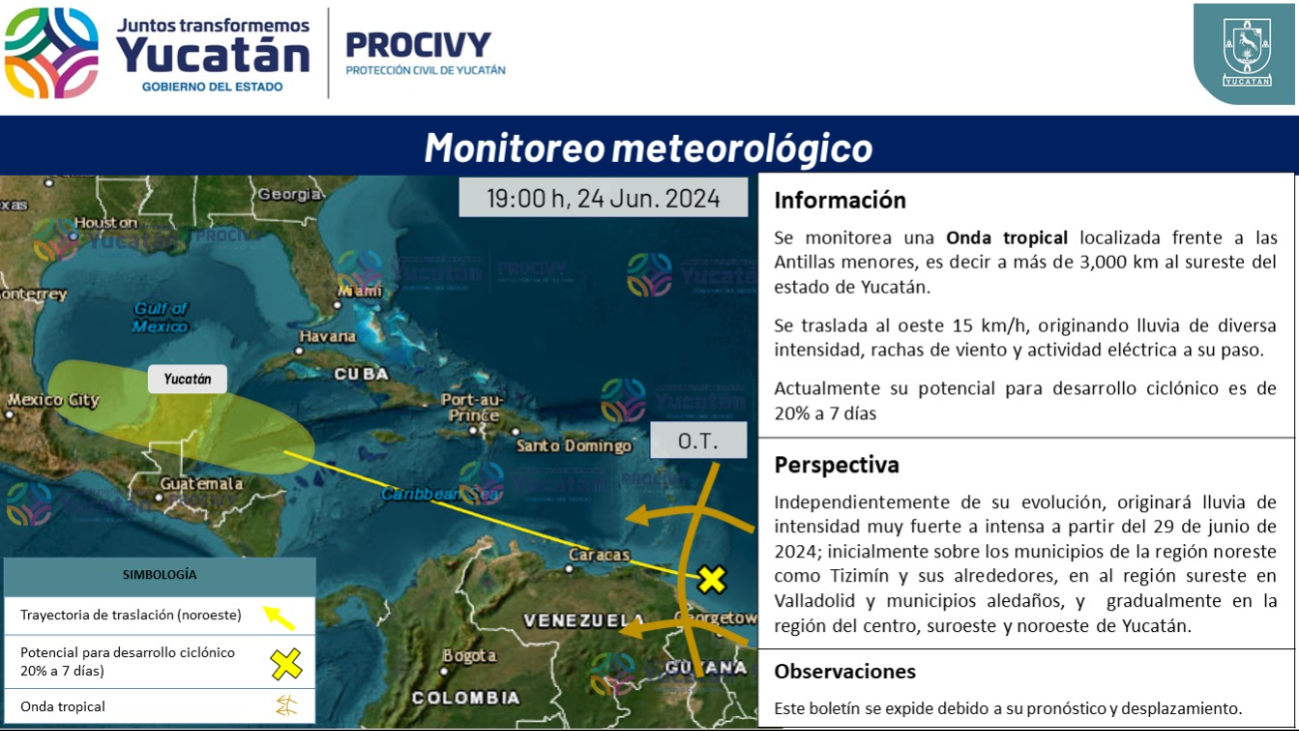 Se esperan lluvias de intensidad fuerte a partir del 29 de junio de 2024 Se esperan lluvias de intensidad fuerte a partir del 29 de junio de 2024
