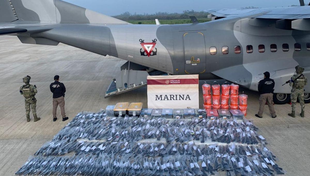 Aseguran casi 15 mil cartuchos de armas y 80 kilogramos de droga en Boca del Río, Veracruz