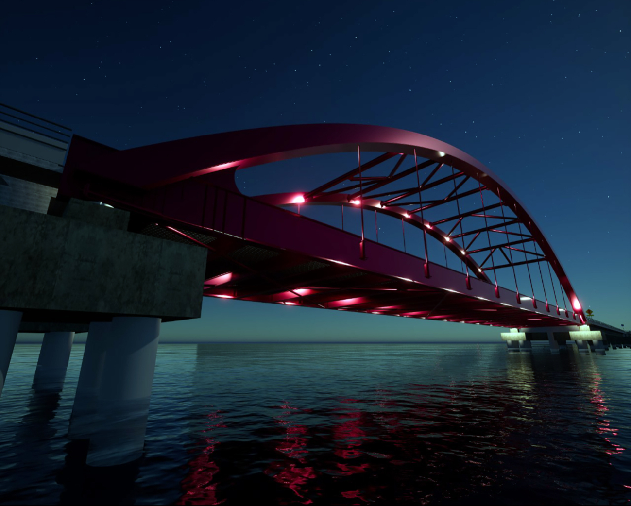 La obra tendrá el montaje de un puente en arco prefabricado y atirantado de 103 metros de longitud La obra tendrá el montaje de un puente en arco prefabricado y atirantado de 103 metros de longitud