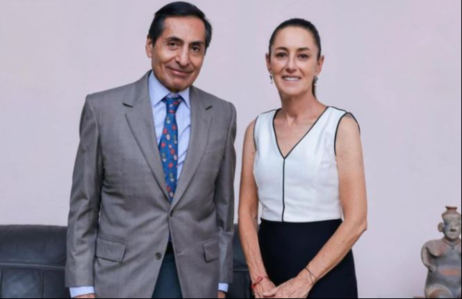 Rogelio Ramírez y la presidenta electa, Claudia Sheinbaum Rogelio Ramírez y la presidenta electa, Claudia Sheinbaum