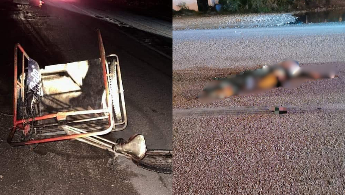 Tráiler despedaza a un hombre en la carretera federal 180 en Sabancuy