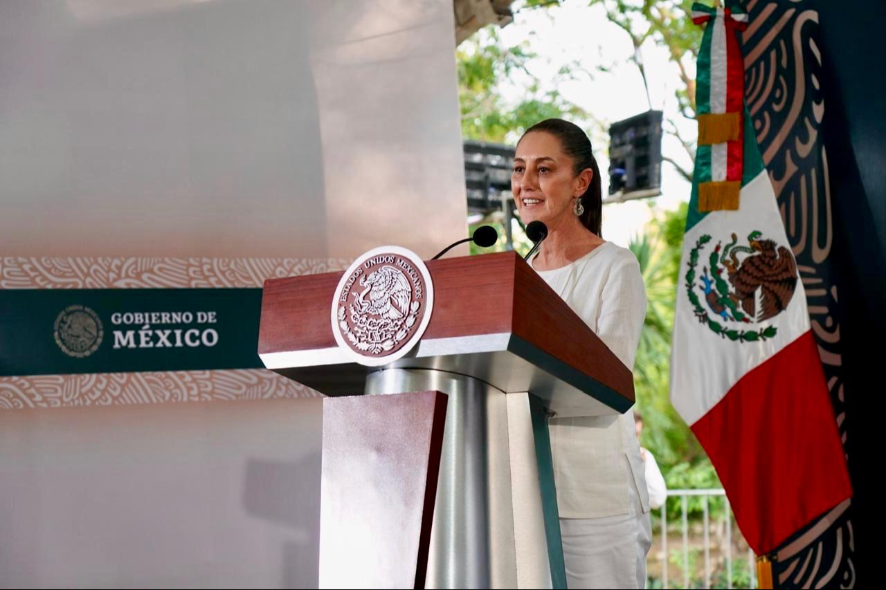 Desde Campeche, Claudia Sheinbaum se compromete a dar continuidad al Tren Maya y al plan de justicia  
