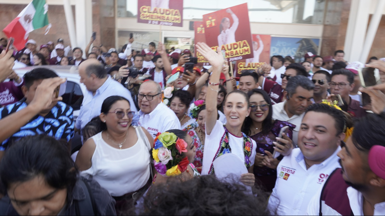Claudia Sheinbaum recibe apoyo de los campechanos durante las elecciones 