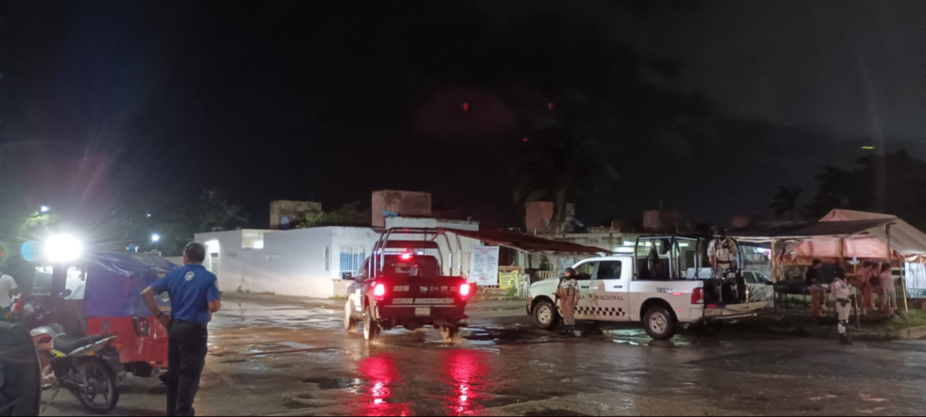 Así luce el área donde sucedió el enfrentamiento en Cancún Así luce el área donde sucedió el enfrentamiento en Cancún