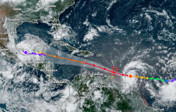 El huracán Beryl se intensificó a categoría 4