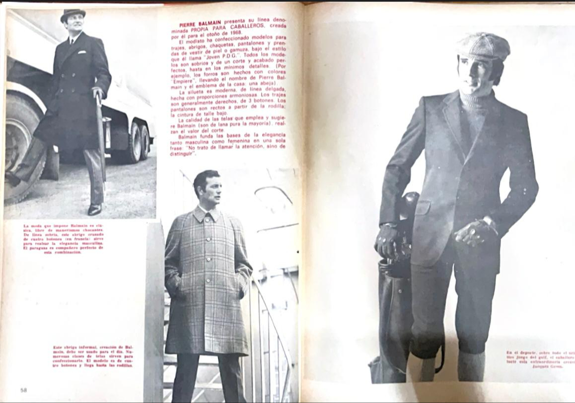 También escribió sobre la moda que presentó Pierre Balmain También escribió sobre la moda que presentó Pierre Balmain