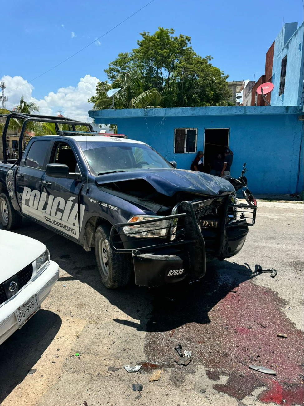Ambas patrullas presentaron daños materiales Ambas patrullas presentaron daños materiales