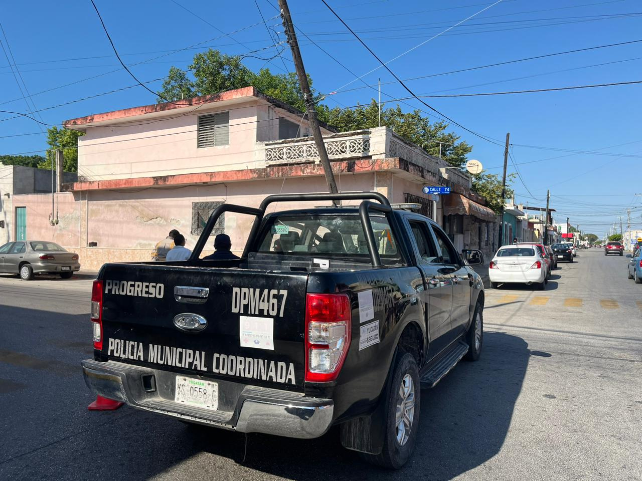 Elementos policiacos investigan los hechos en Progreso Elementos policiacos investigan los hechos en Progreso