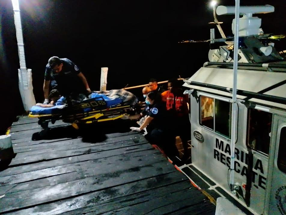 El hombre fue trasladado en barco de Isla Mujeres a Puerto Juárez El hombre fue trasladado en barco de Isla Mujeres a Puerto Juárez