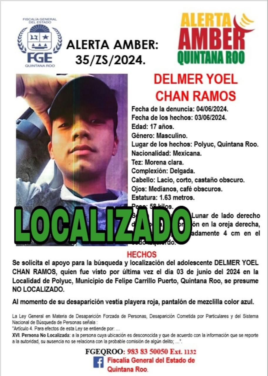 El menor fue localizado con vida El menor fue localizado con vida