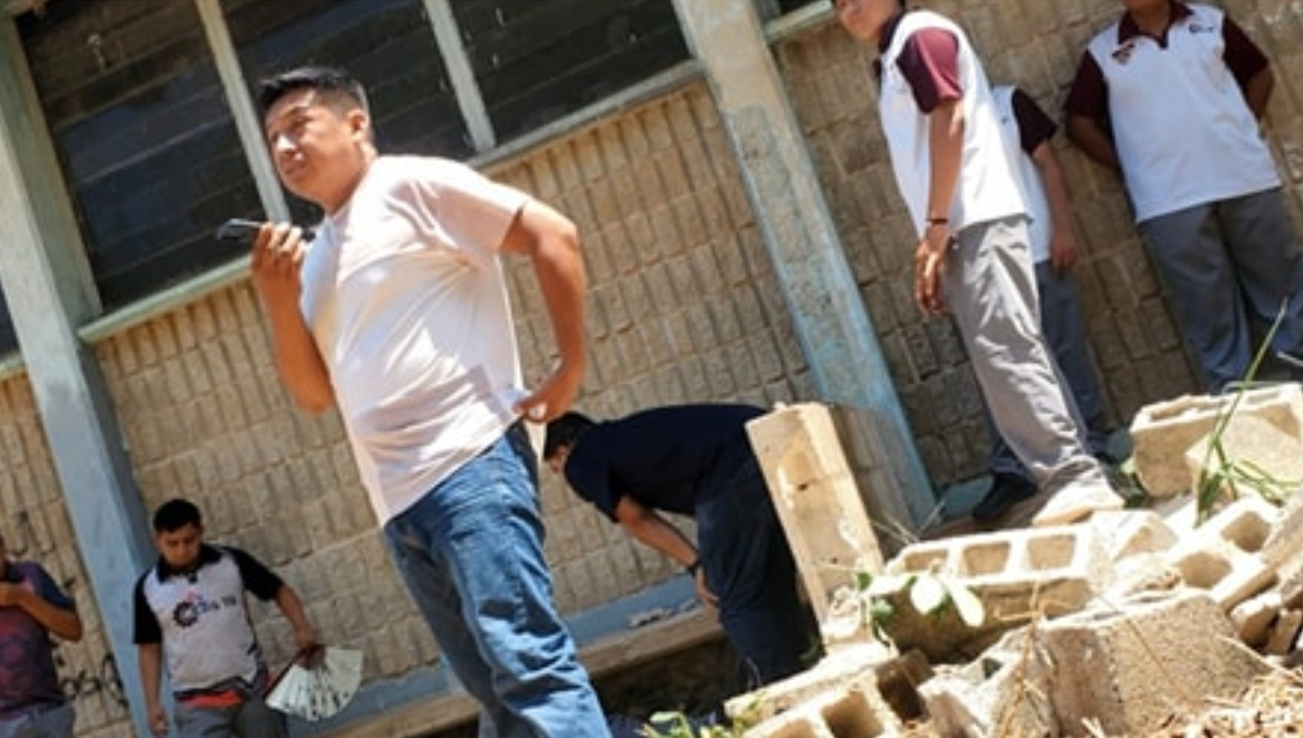 El muro de concreto le causó varias heridas al estudiante El muro de concreto le causó varias heridas al estudiante