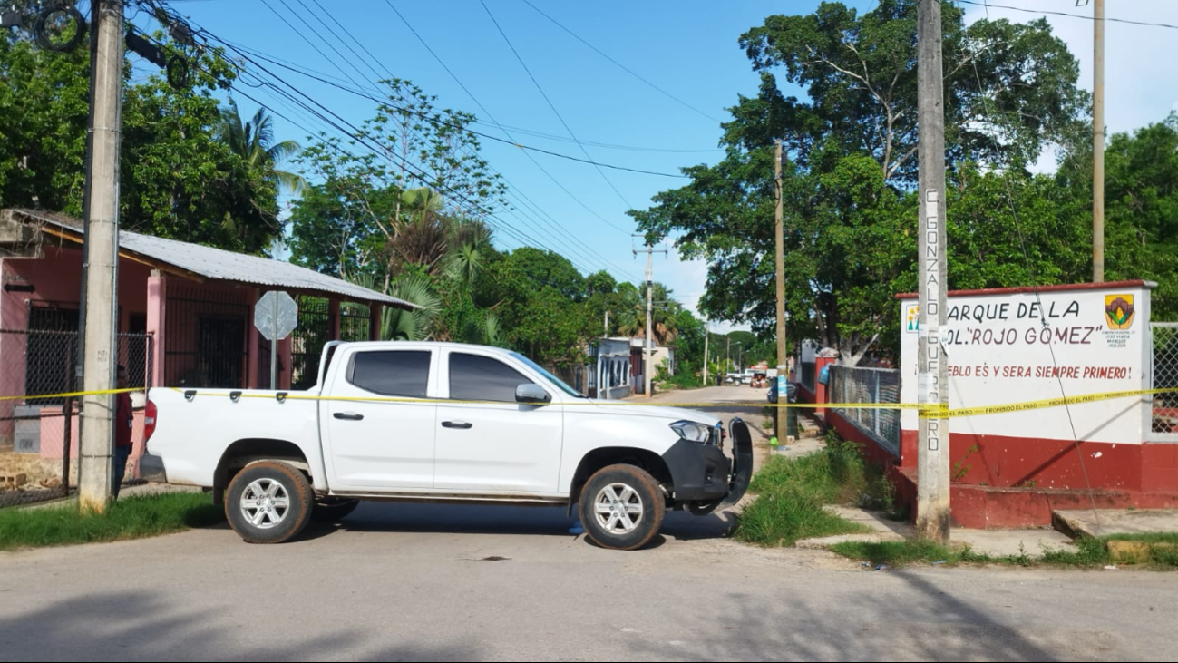 El área permanece acordonada en José María Morelos El área permanece acordonada en José María Morelos