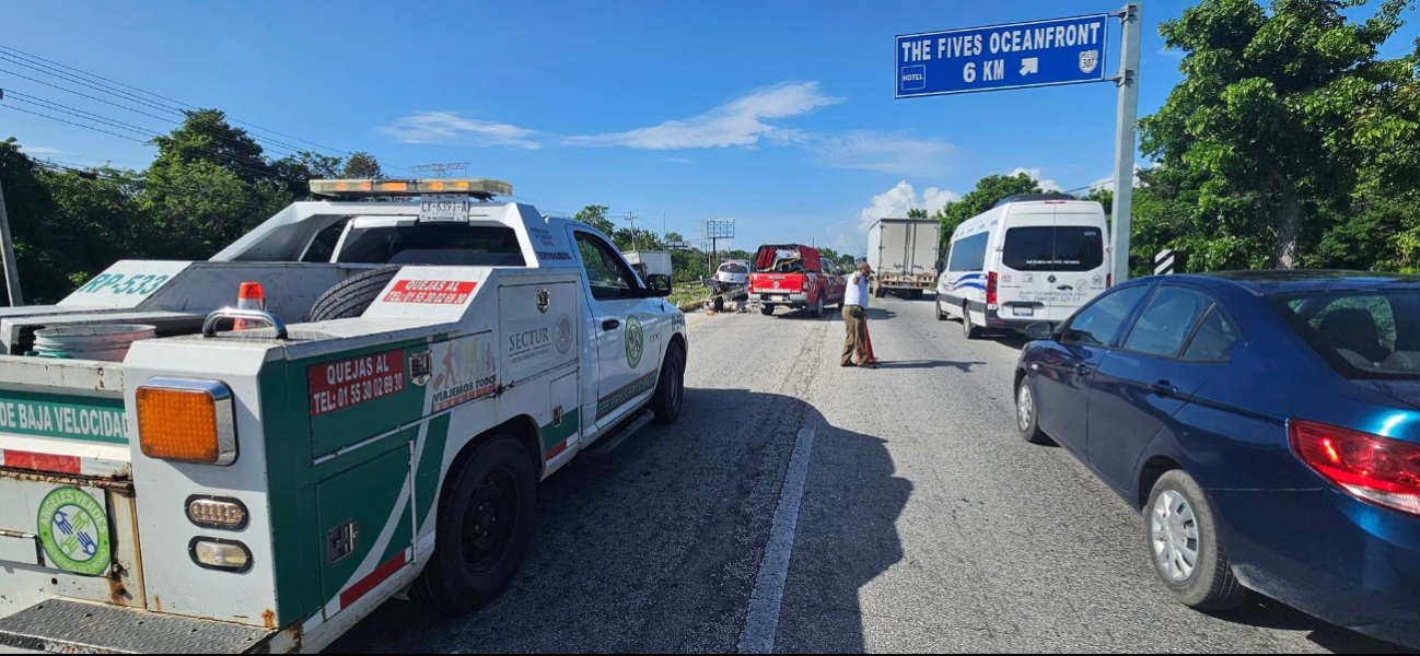 El accidente generó tránsito lento sobre la carretera 307 El accidente generó tránsito lento sobre la carretera 307