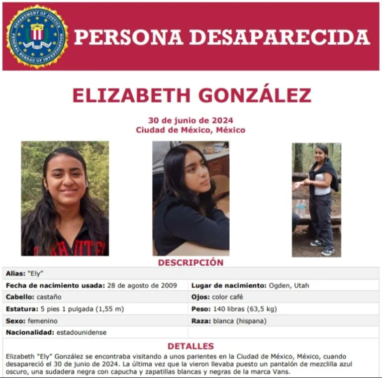 Ficha de búsqueda de Elizabeth González Ficha de búsqueda de Elizabeth González