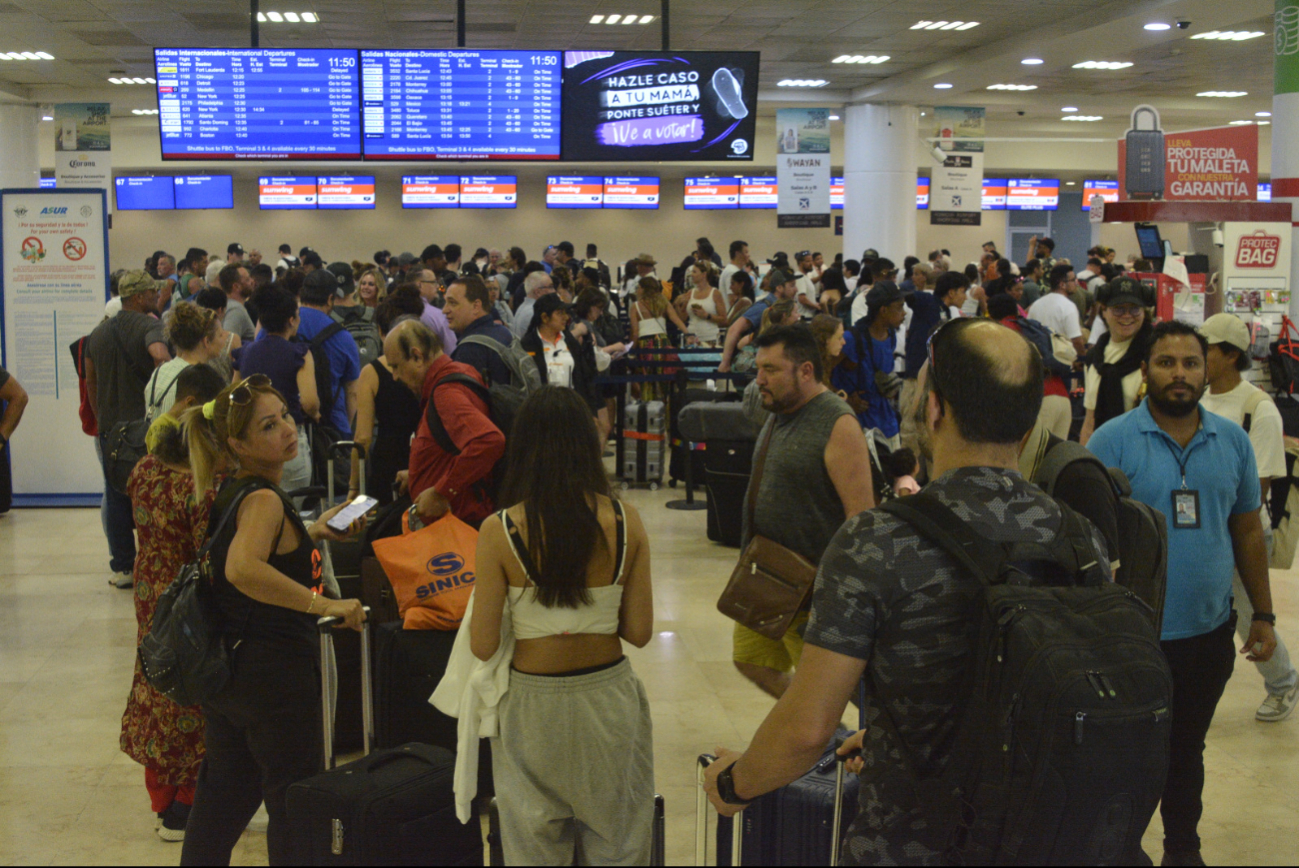 Aeropuerto de Cancún registra 20 vuelos internacionales retrasados este jueves