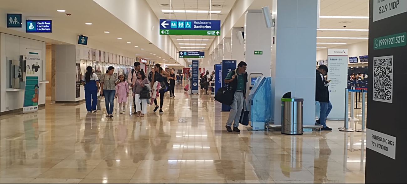 Aeropuerto de Mérida registra vuelos retrasados por casi dos horas