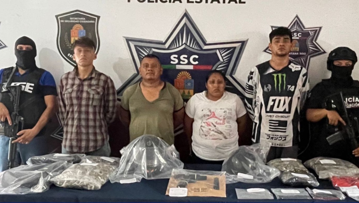 Detienen a cuatro presuntos narcomenudistas en Cancún