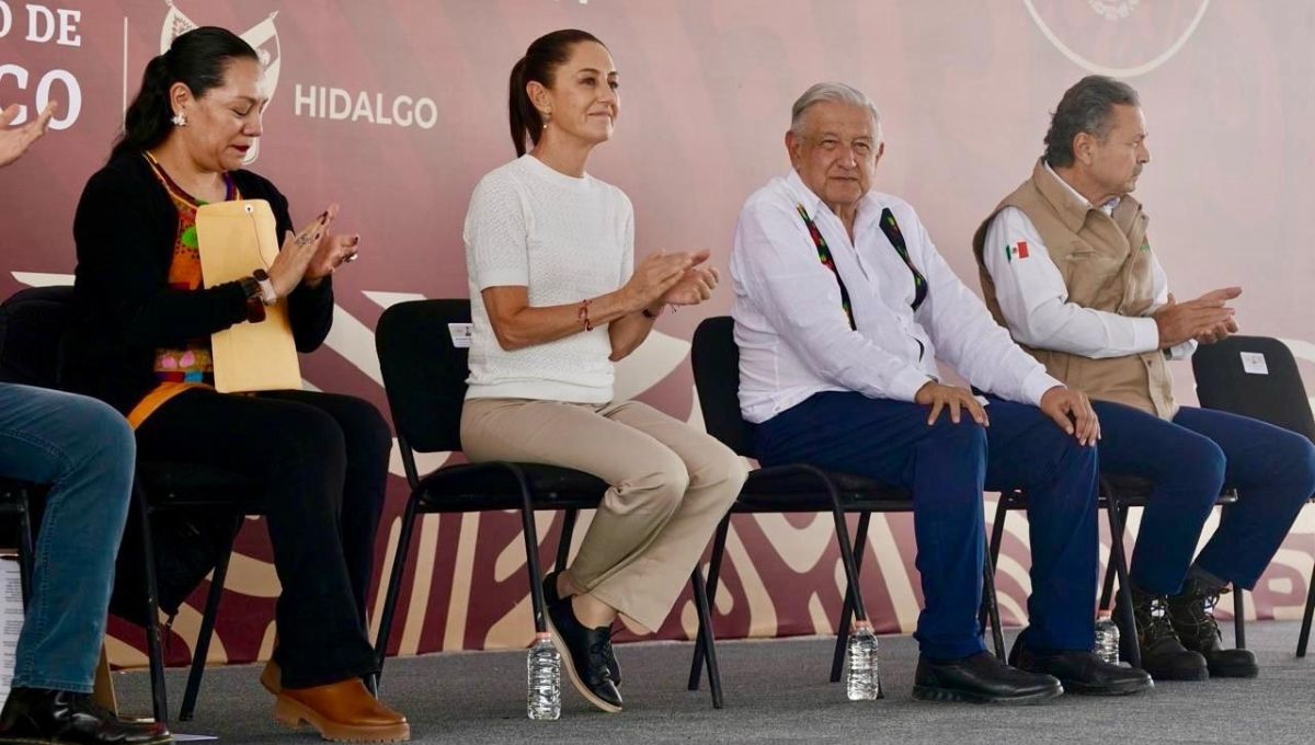 Andrés Manuel López Obrador acudió a Hidalgo acompañado por la virtual presidenta electa, Claudia Sheinbaum Andrés Manuel López Obrador acudió a Hidalgo acompañado por la virtual presidenta electa, Claudia Sheinbaum