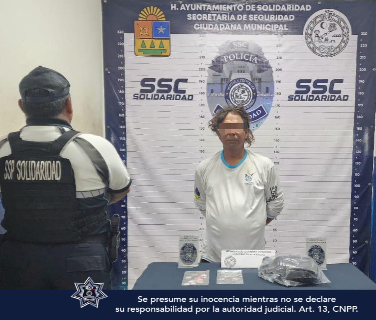 El hombre fue detenido en la colonia Centro El hombre fue detenido en la colonia Centro